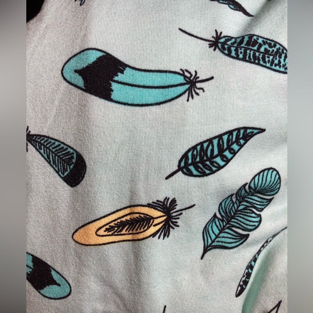 LuLaRoe green feather maxi skirt - Picture 5 of 5